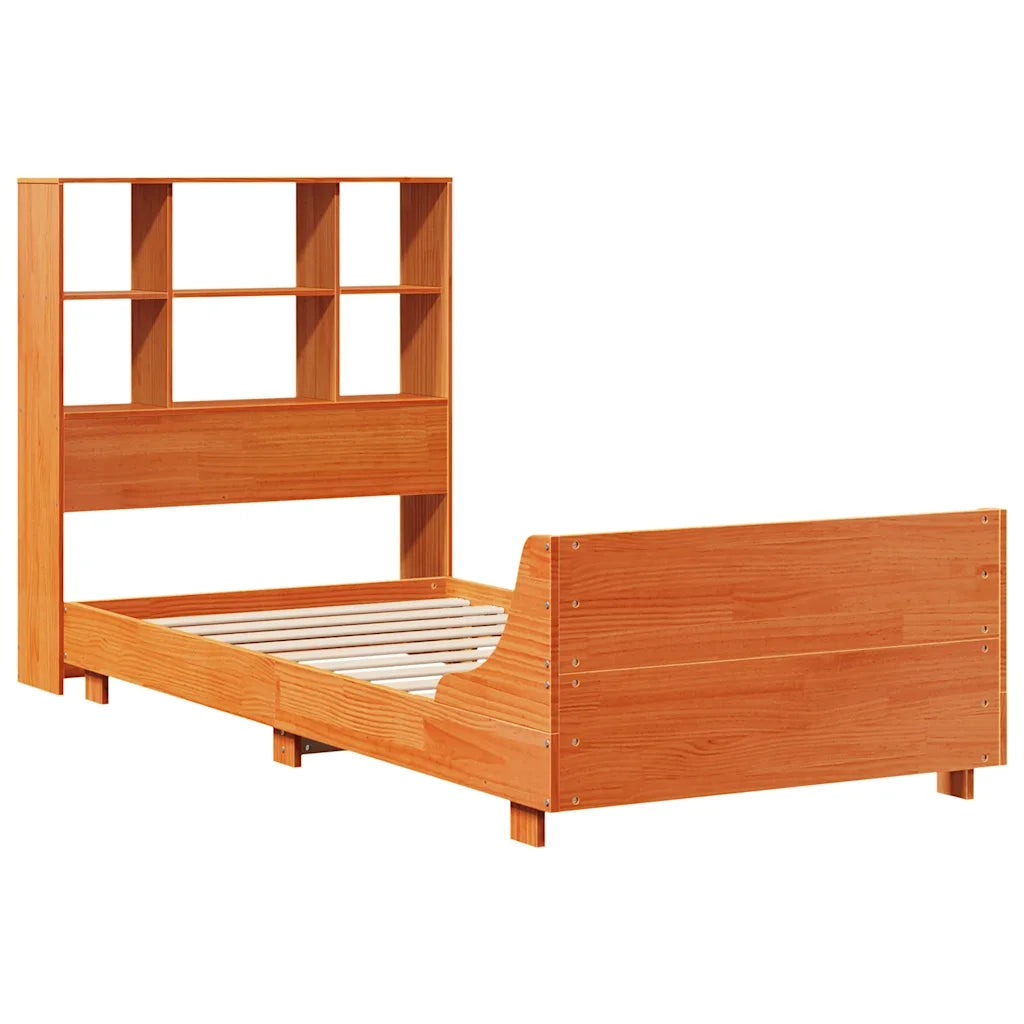 Giroletto senza Materasso Marrone Cera 100x200 cm Legno di Pino 3323697