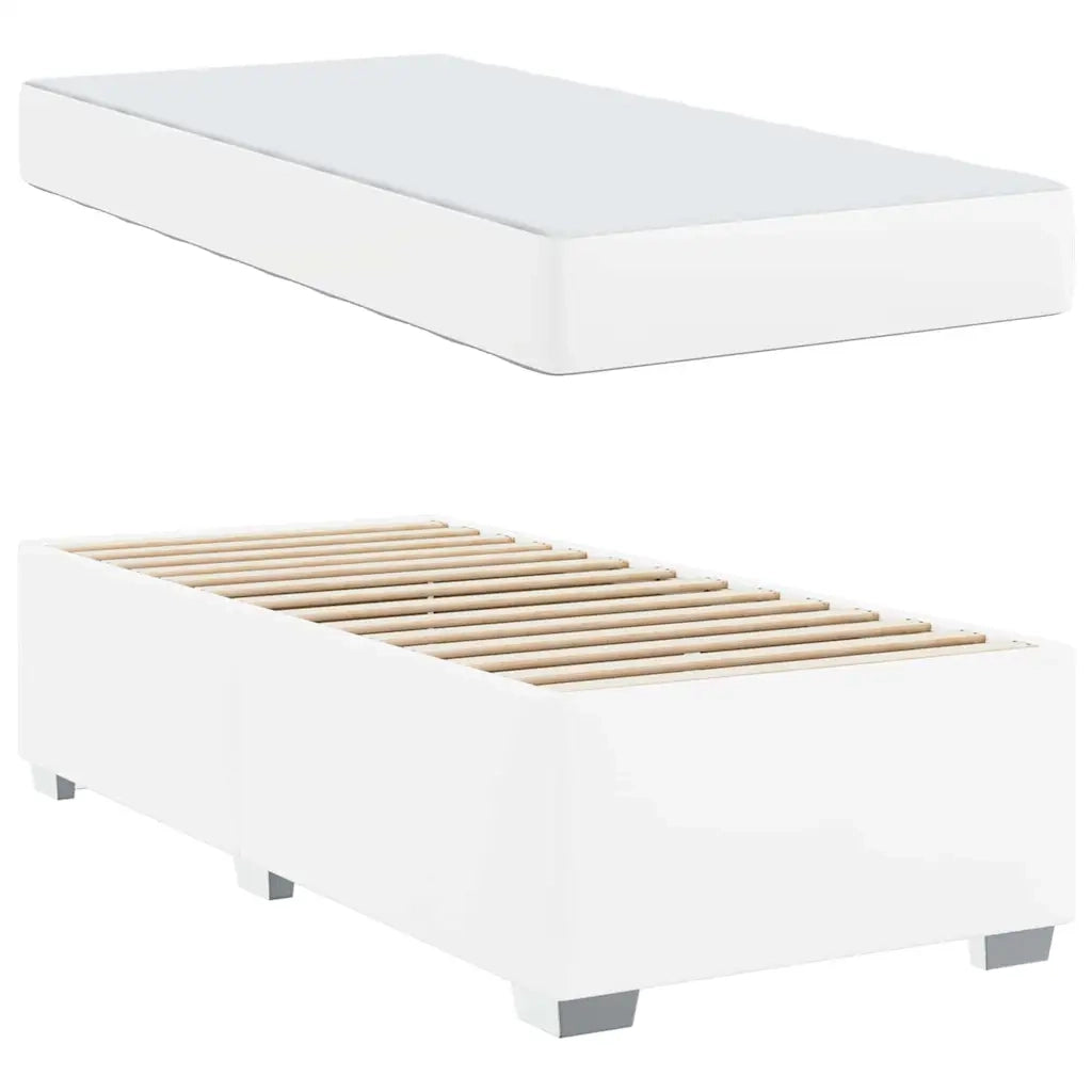 vidaXL Struttura del letto Bianco 90 x 200 cm Pelle sintetica
