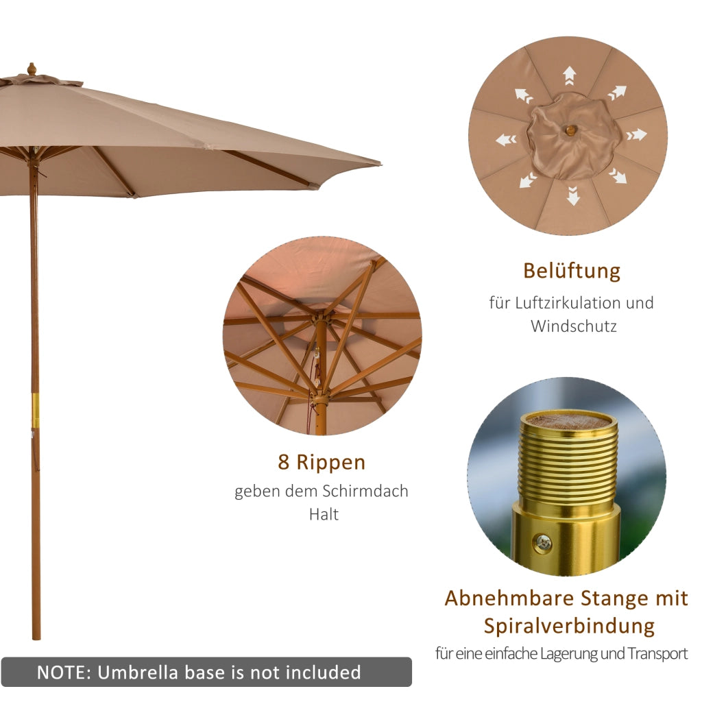 Sonnenschirm ¨C zephmum ¨C ?300 cm Khaki Legno