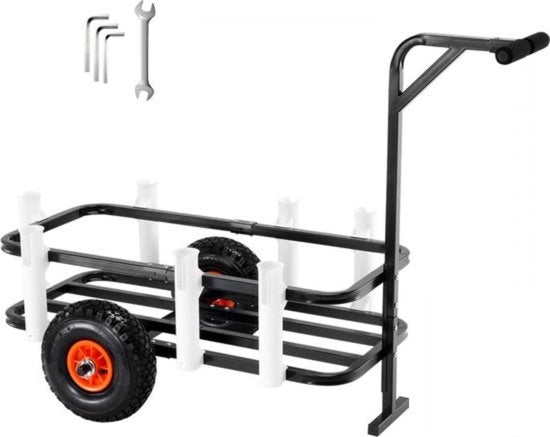 Carrello da spiaggia - 91 kg - Pneumatici gonfiabili - Per sabbia e pesca