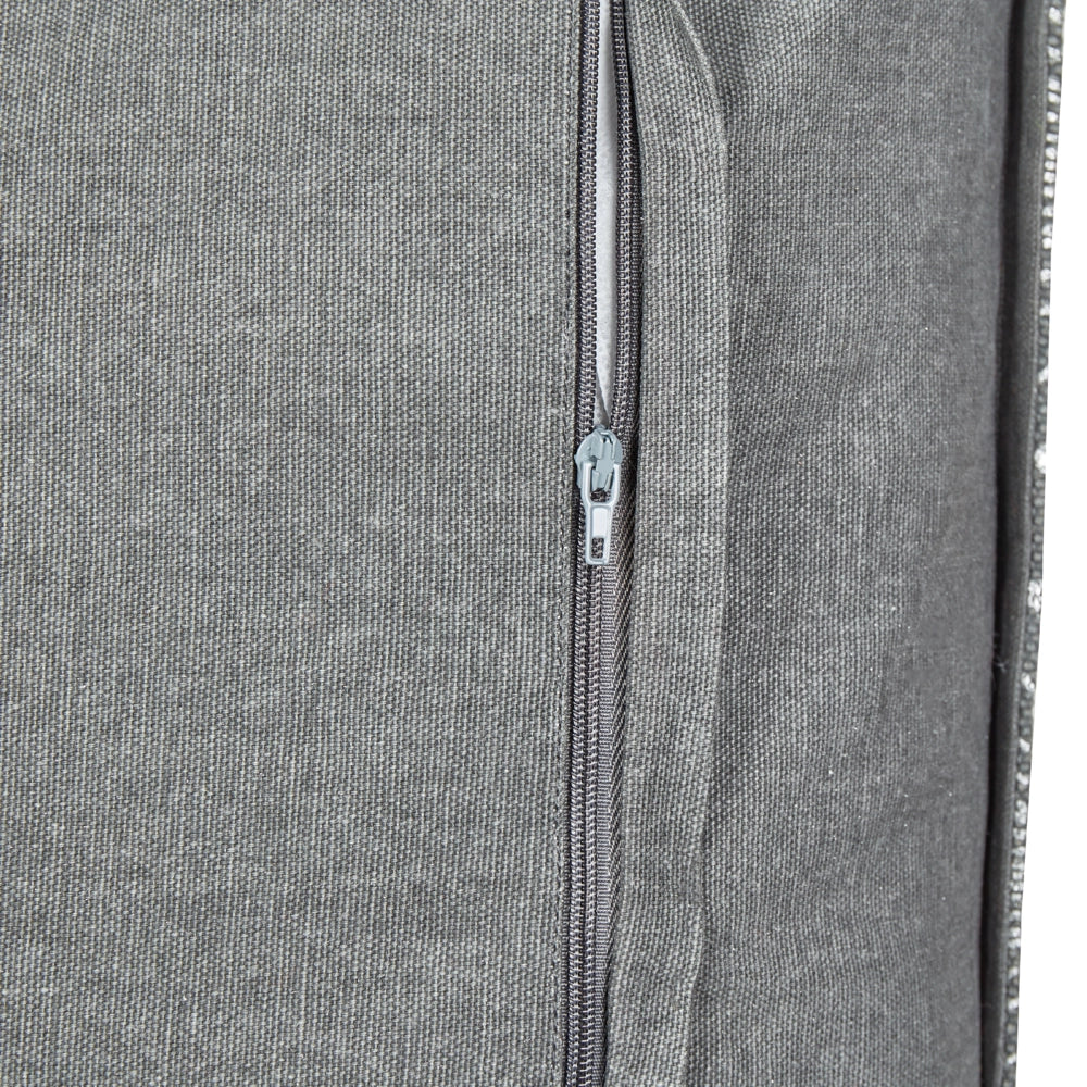 Set di 2 cuscini moderni in cotone grigio con motivo geometrico fatti a mano e sfoderabili 45 x 45 cm con imbottitura stile boho