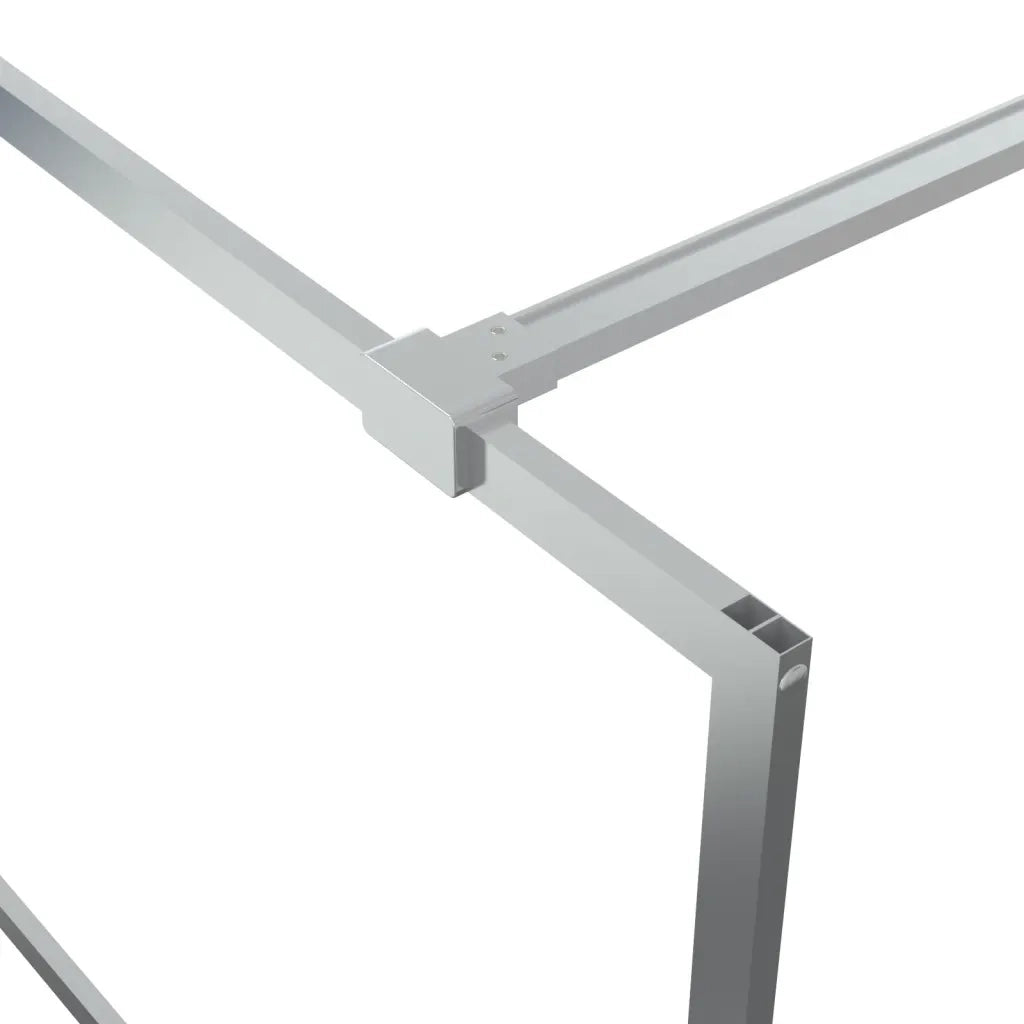 Parete Doccia Walk in Argento 80x195 cm Vetro Trasparente ESG 152135