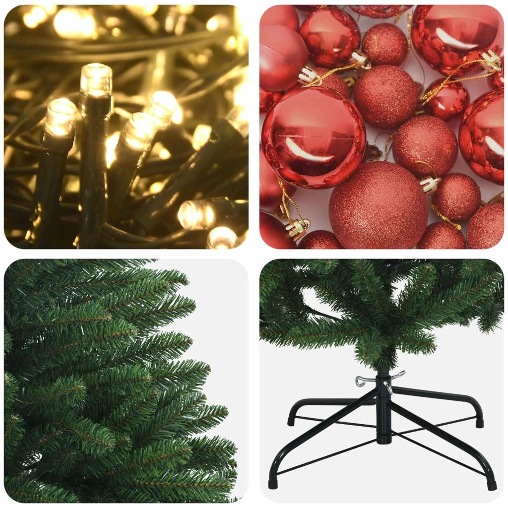Albero di Natale artificiale verde medio con palline 300 cm 3467370