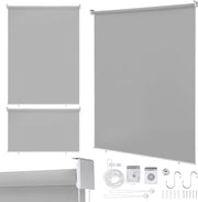 Tende da Parete Verdusteranti 100x140cm - Grigio Chiaro - Impermeabili e con Protezione UV 80% - 2 Pezzi