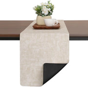 Tavolo decorativo moderno, doppio lato, antiscivolo, termoresistente, lavabile - per matrimoni, compleanni, feste - decorazione da tavola (bianco crema, 30x240cm)