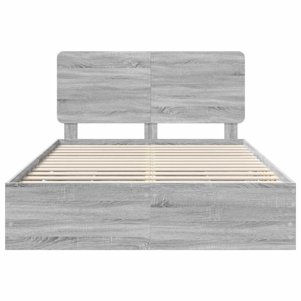 Struttura del letto con cassetto Grigio Sonoma 160 x 200 cm 3412579