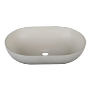Lavabo da appoggio sabbia ovale bianco 530x350x130 mm senza piletta - Sandstone