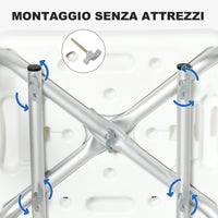 Sedia per Doccia con Imbottitura e Altezza Regolabile Braccioli e Piedini a Ventosa