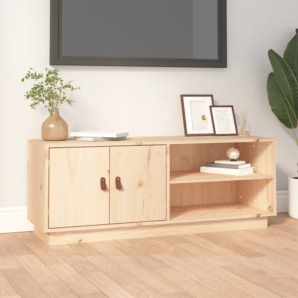 Mobile Porta TV 105x34x40 cm in Legno Massello di Pino 818220