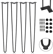 Set di sostegni per tavolo a forma di pinza - 4 pezzi - Nero - 2 gambe - Sostegni a forma di pinza - 72 CM