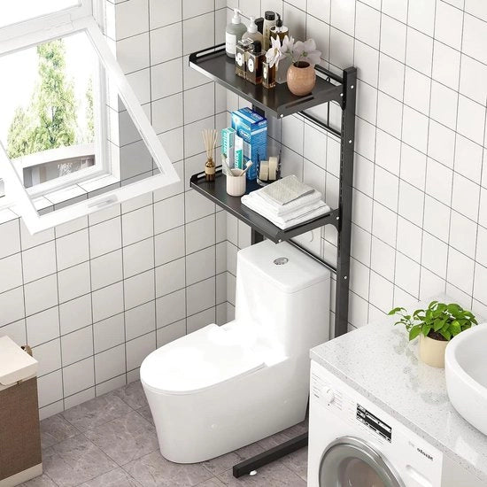 Mobile Stand per Magazzino - Organizzatore per la Cucina con Piastra per Lavatrice e Stendibiancheria