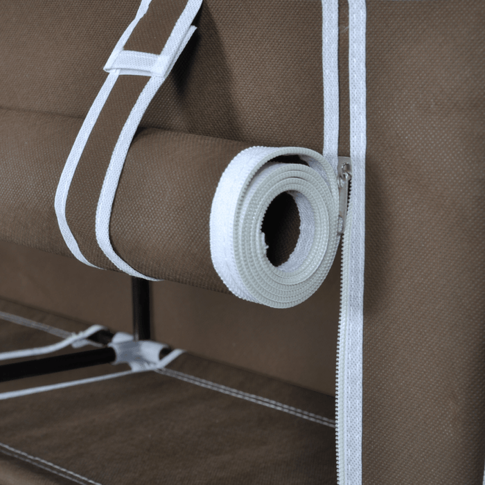 Scarpiera mobile scaffale 30 paia tessuto marrone 2002039