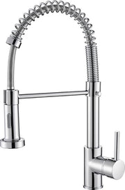 Lente Keukenkraan con Sproeier Douche Uittrekbare, 2 Funzioni di Sprezzo, 360° Rotazione, Mengkraan Keuken ad Alta Pressione (Acciaio Inox)