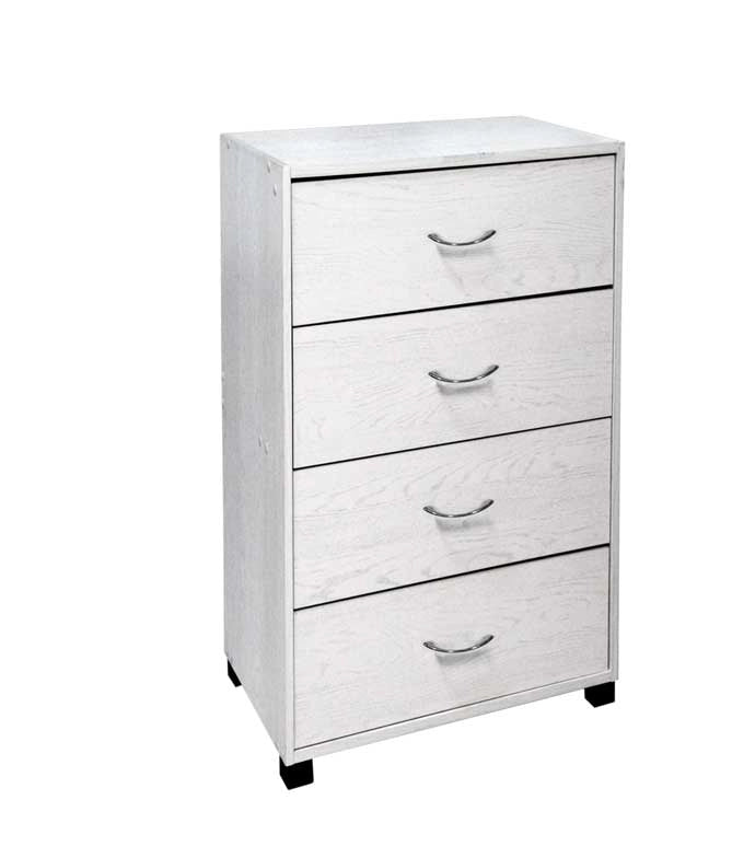 GAIA CASSETTIERA A 4 CASSETTI 50 X 40 X 83 CM IN COLORE BIANCO