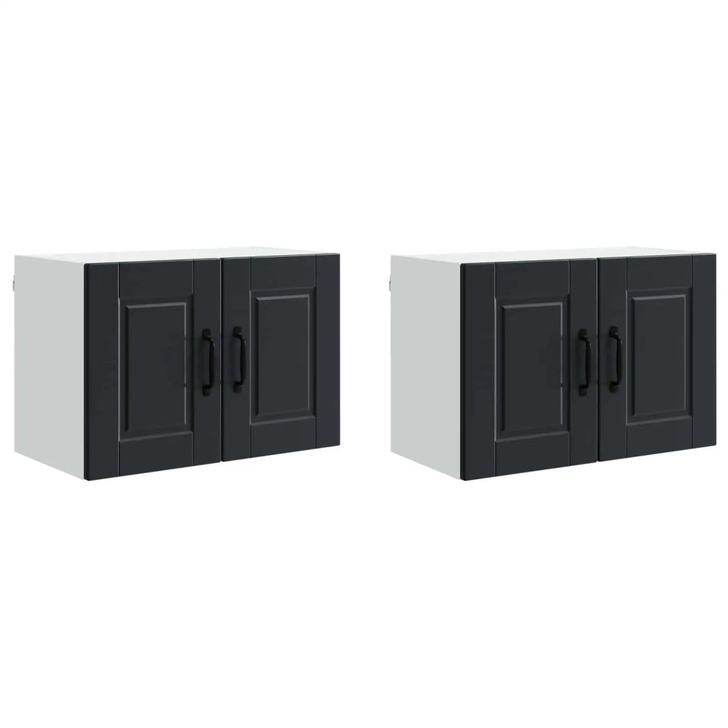 Armadietto a muro PORTO 2 pcs Nero 60 x 31 x 40 cm
