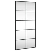 Specchio da Parete | Specchio decorativo Nero 50x100 cm Rettangolare in Ferro