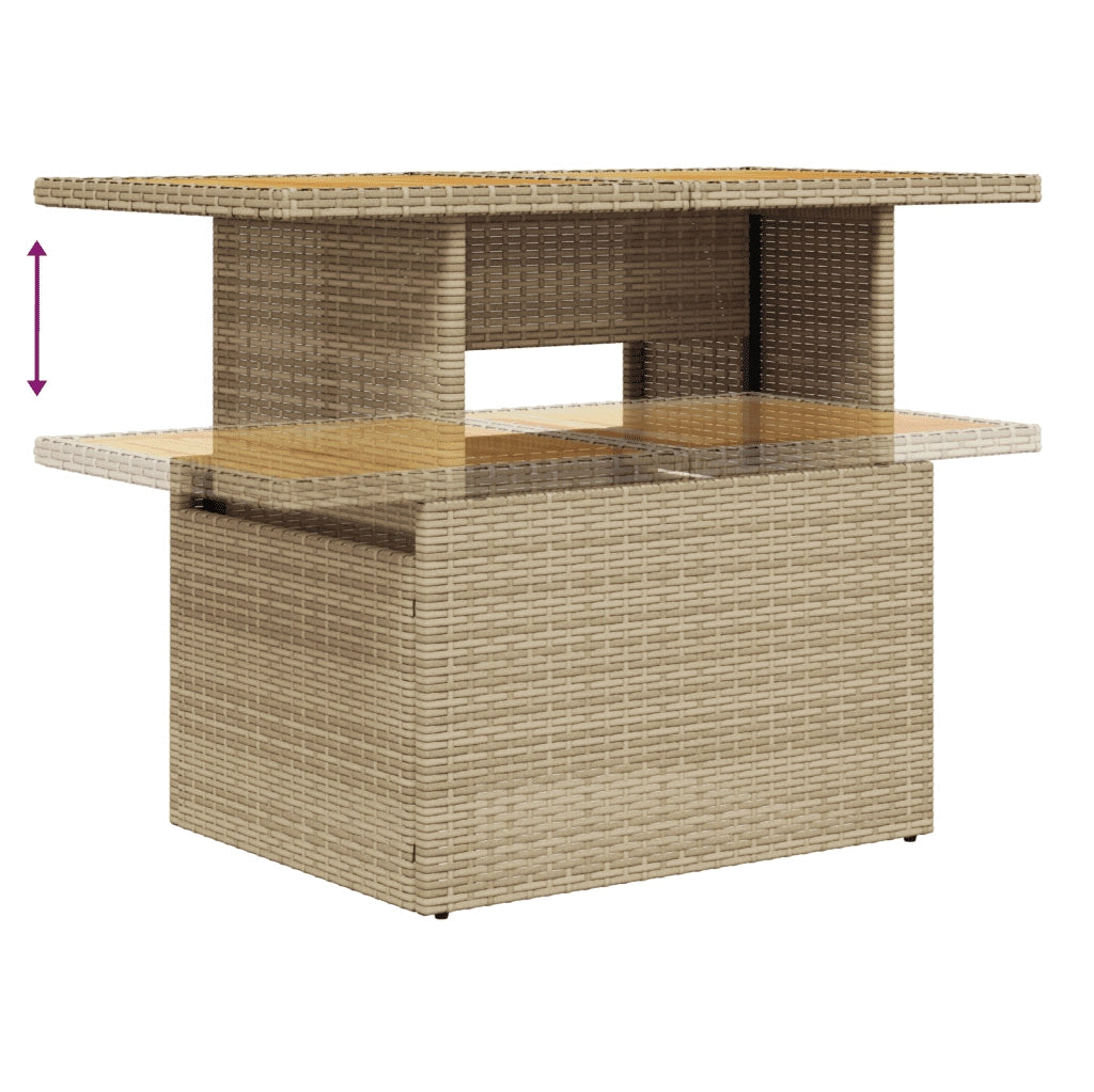 Set Divano da Giardino 5 pz con Cuscini Beige in Polyrattan 3272073