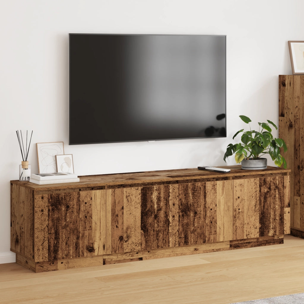 Mobile TV con LED Legno Vecchio 180x38x49 cm Legno ingegnerizzato
