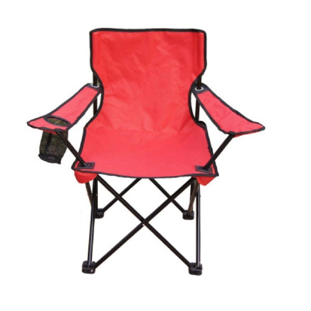 Trade Shop - Sedia Da Campeggio Pieghevole Richiudibile Con Portabicchiere 48x40x80cm 615162 -