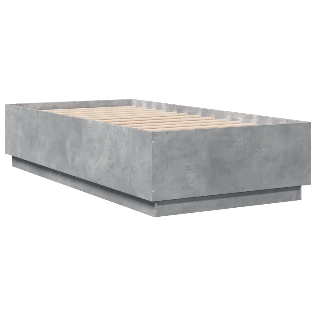 Giroletto-Struttura Letto Grigio Cemento 75x190 cm in Legno Multistrato 367601