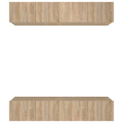Mobile TV multimediale scaffale TV credenza mobile TV sala da pranzo soggiorno camera da letto 4 pezzi rovere Sonoma 80 x 30 x 30 cm legno ingegnerizzato marrone 02_0028757