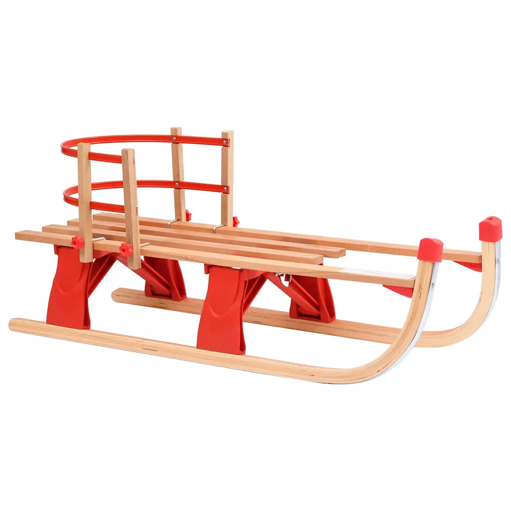 Slittino Pieghevole con Schienale in Legno 119 cm  cod mxl 67394