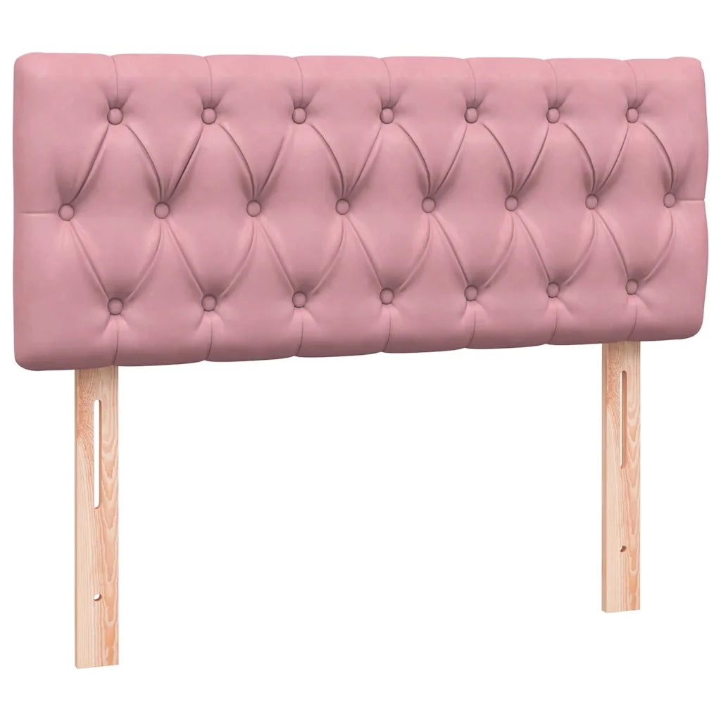 Giroletto a Molle con Materasso Rosa 120x220 cm in Velluto 3316544