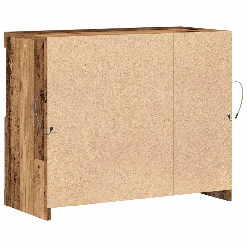 Credenza | Madia LED Marrone 81 x 37 x 66,5 cm Legno multistrato