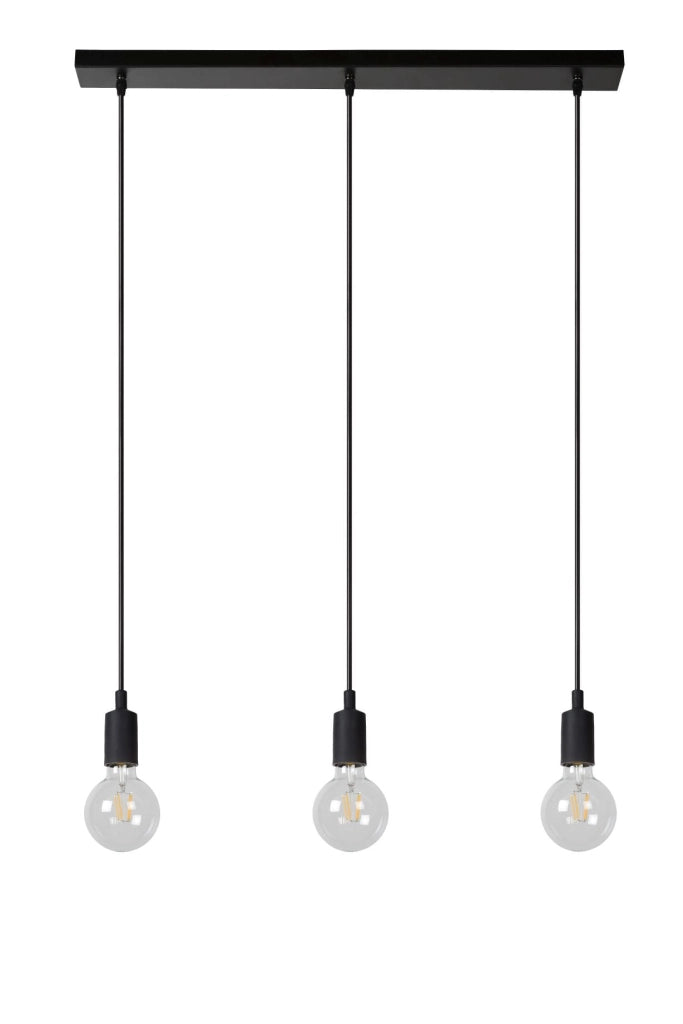 Lampadario Lucide FIX nero 3xE27 max 60W 08408/03/30