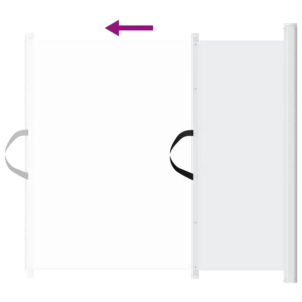 vidaXL Cancelletto Retrattile per Animali Domestici Bianco 117,5x125cm