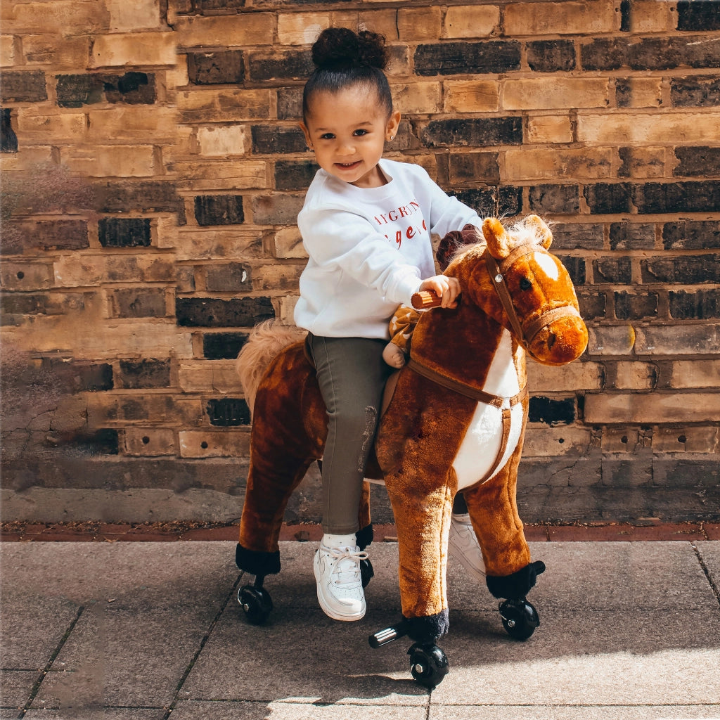 Cavallo Giocattolo Bambini ¨C zephmum ¨C 65x28x75 cm Marrone