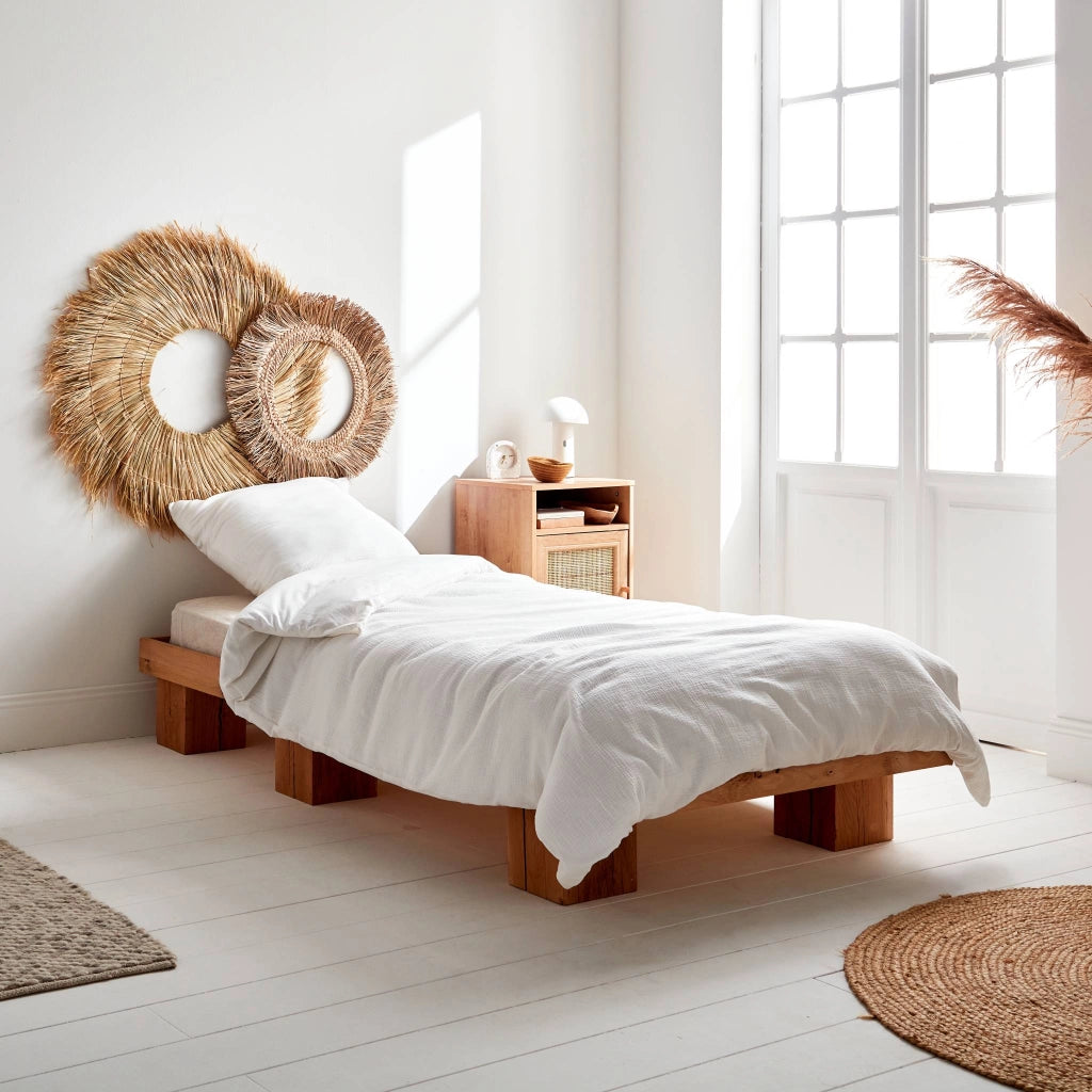 Set biancheria da letto in cotone bianco
