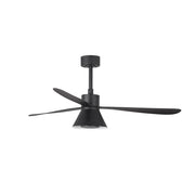 FARO Ventilatore da soffitto in acciaio nero opaco motore DC 6 velocita funzione inversa per soffitti inclinati Amelia