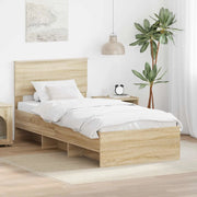 Struttura del letto con testiera Rovere Sonoma 120 x 123 cm 3408881