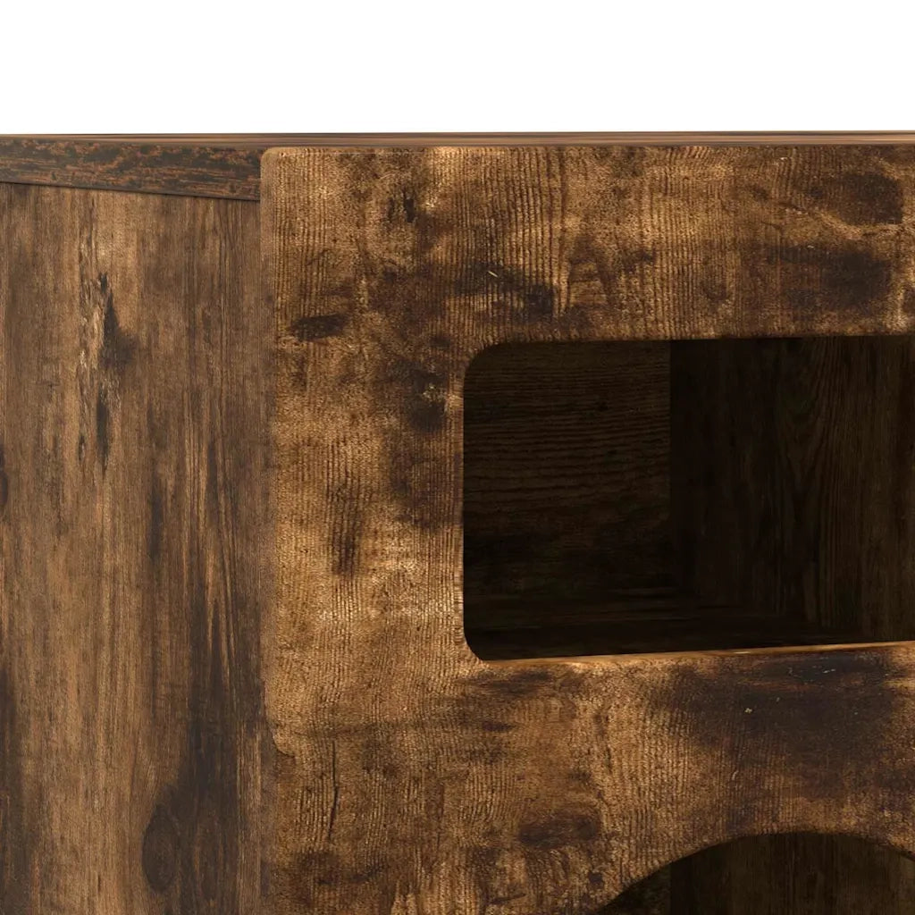Mobile TV ELST 80 x 35 x 40 cm Rovere fumé Legno ingegnerizzato 891279