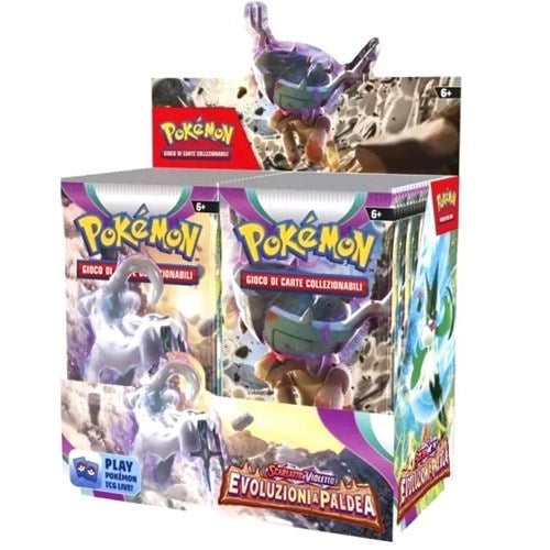 Pokemon GCC: Espositore di buste dell`espansione Scarlatto e Violetto - Evoluzioni a Paldea, contiene 36 buste di espans