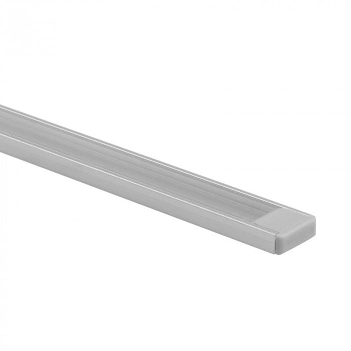 Profilo LED N03 anodizzato, diffusore trasparente 3m Ecolight