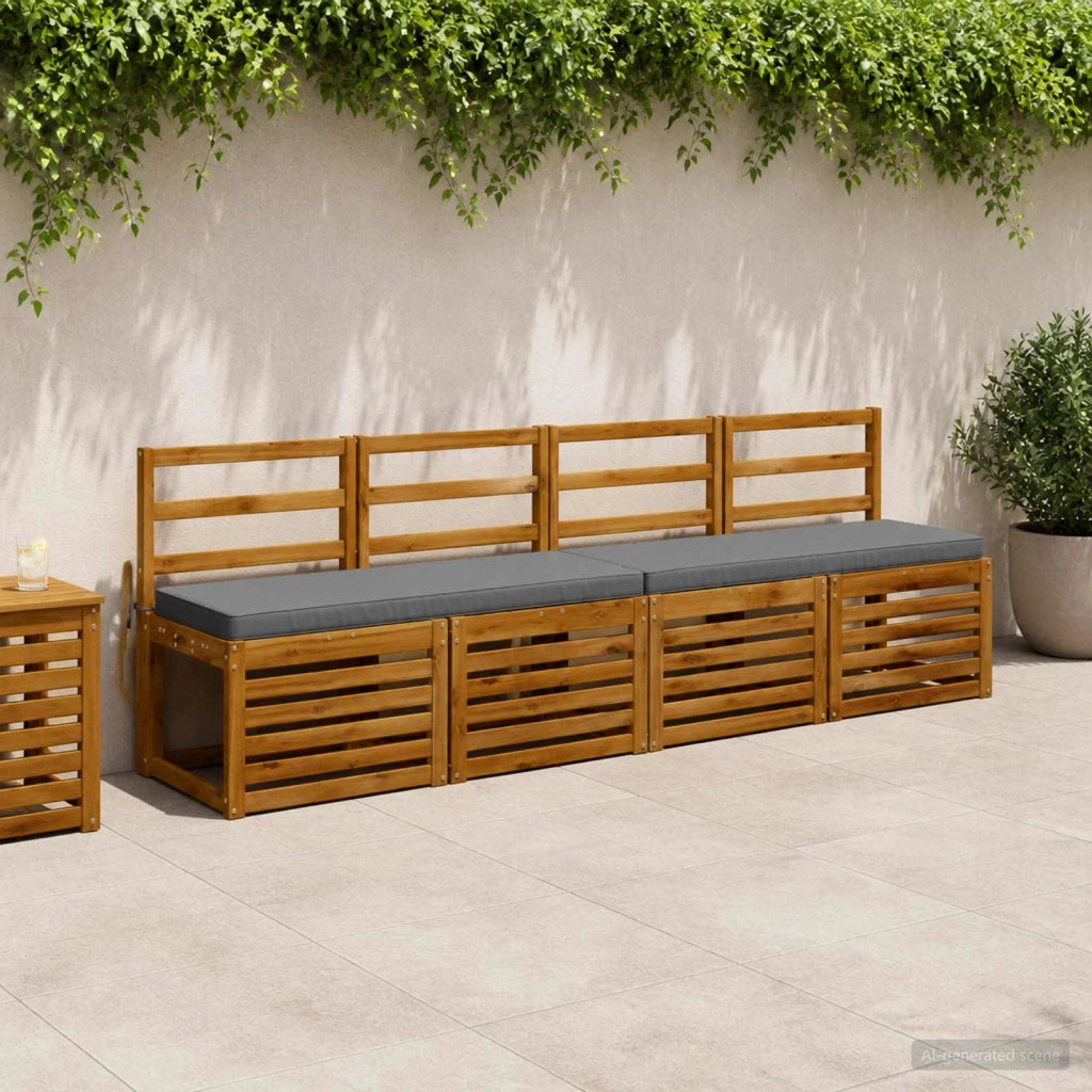Cuscini per Panchina a 2 Pezzi VUGHT 2 pz 100% Poliestere Blu 951179