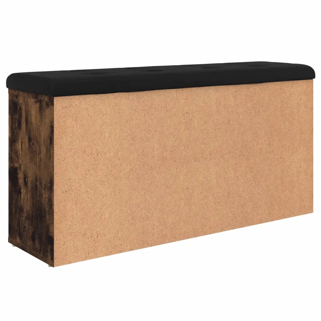 Panca Porta Scarpe-Sgabello-Panca Scarpiera Rovere Fumo 102x32x50 cm Legno Multistrato 608458