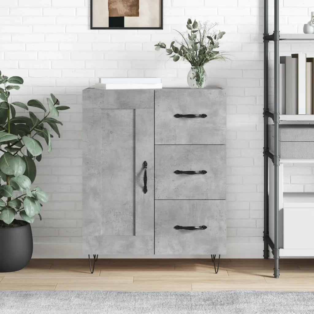 Credenza-Buffet-Armadio da cucina Grigio Cemento 69,5x34x90 cm in Legno Multistrato 191506