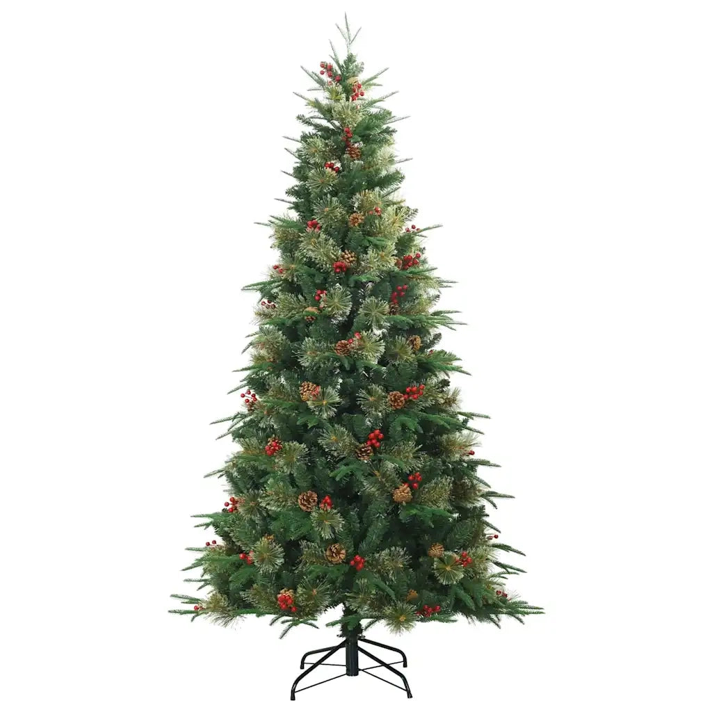 Albero di Natale | Decorazioni natalizie Artificiale con Rami Pieghevoli Verde 210 cm