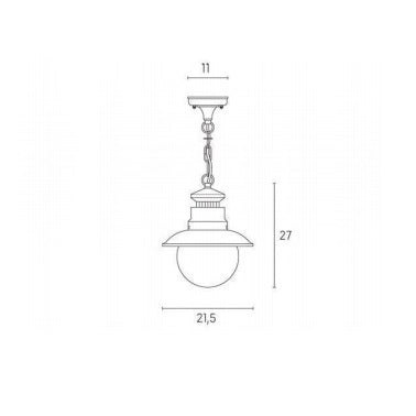 CALIPSO SOSPENSIONE BIANCO/ARGENTO E27