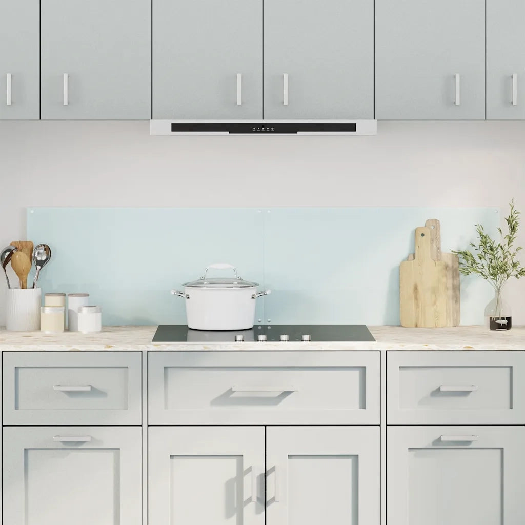 Paraschizzi per Cucina 2 pz-Set di 2 Protezione parete cucina Bianchi 80x40 cm in Vetro Temperato