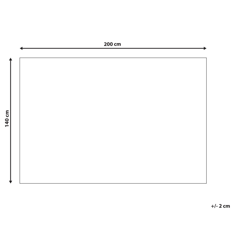 Tappeto da Zona Beige Cotone Intrecciato a mano pelo lungo 140 x 200 cm Moderno