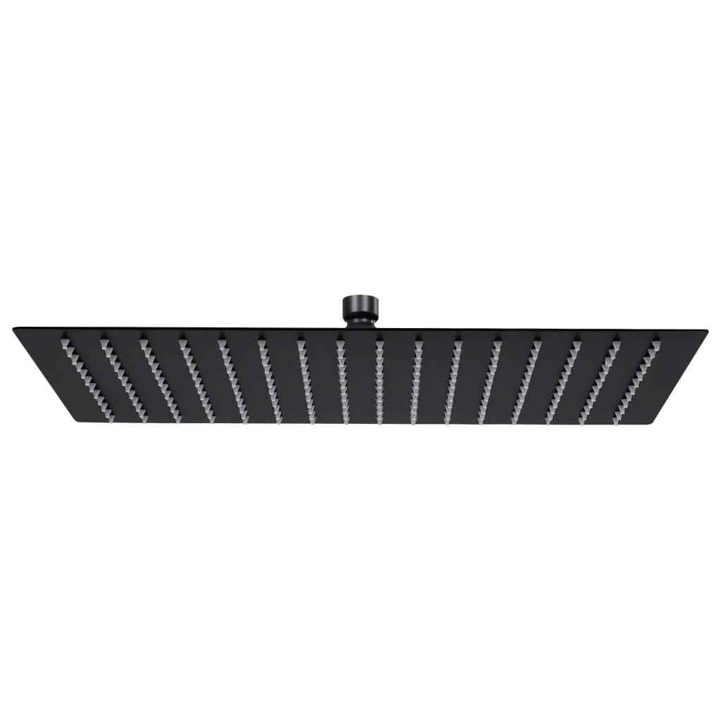 Soffione doccia a pioggia soffione doccia accessorio per il bagno acciaio inox 40 x 30 cm rettangolare nero 02_0002083