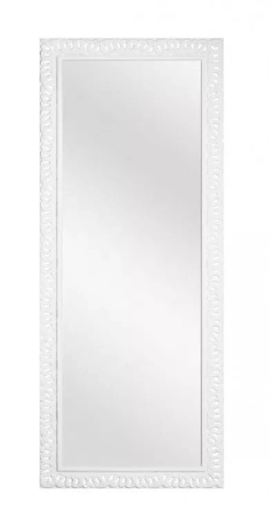 Mobili2g - specchiera laccata bianco lucido rettangolare misure: 90 x 180 x 4