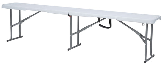 Panca Pieghevole per Catering 183x28x43 cm in Polietilene Bianca