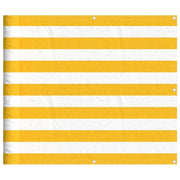 Paravento per Balcone Striscia Gialla e Bianca 90x1000 cm CFW4060285