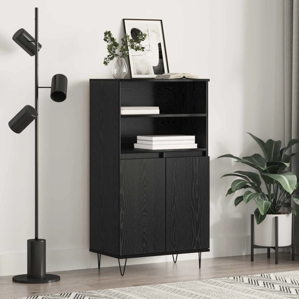 Credenza Nero 60 x 36 x 110 cm Legno multistrato 879621