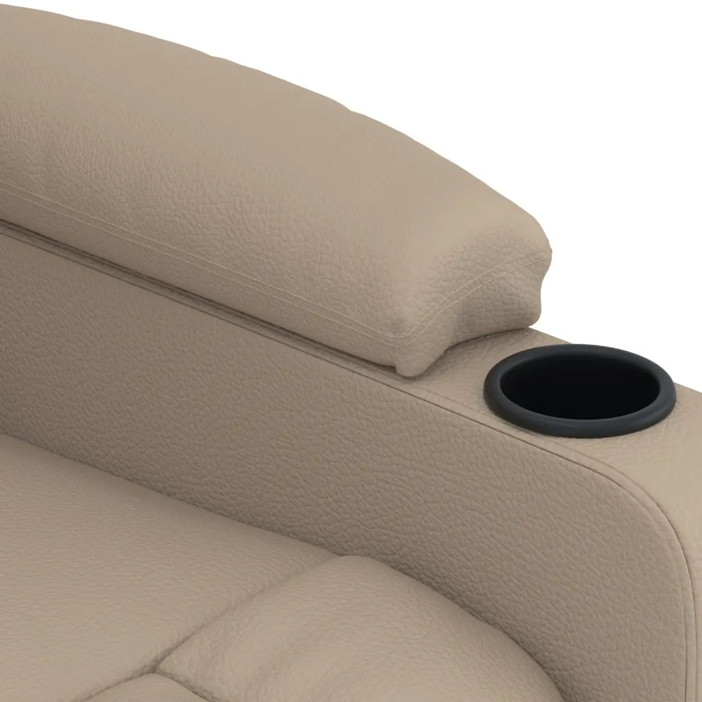 Poltrona Reclinabile Elettrica Cappuccino in Similpelle 3098803